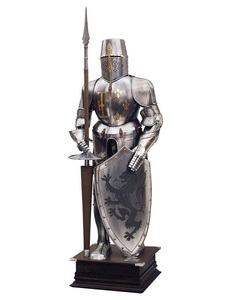 Armure décorative complète en acier, faite à la main, pour déguisement de chevalier, idéale pour l'exposition, la collection et les festivals - Product Image 1