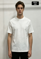 T-shirt en coton épais 270 GSM à épaules tombantes avec logo unique, durable, coupe oversize, broderie 3D de qualité