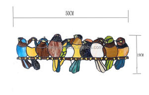 Hermoso Panel de Vidrio Coloreado Hecho a Mano de Estilo Europeo con Diseño de Pájaro para Colgar en Ventanas, para Uso Doméstico y Comercial - Product Image 6