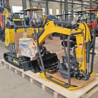 Mini-excavatrice compacte à prix abordable, 1,2 tonne, entièrement hydraulique, diesel, pour espaces restreints, construction, excavatrice sur chenilles, petite pelle