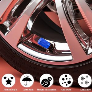 Aluminum Alloy Valve <b>Caps</b> Blue 4 Pack For Car Tire Tubeless Valve Stem <b>Dust</b> Cover - Product Image 3