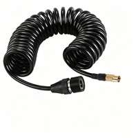 Tuyau de pompe à air pour voiture 9,84 pieds, flexible, en caoutchouc et avec connecteur en laiton, noir LXG-3M, pour pompe à pneus de voiture, activités de plein air