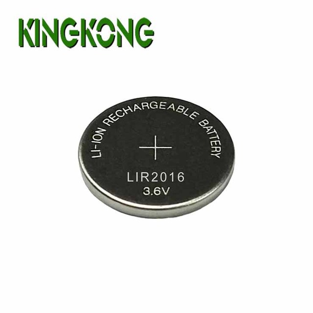 Kingkong Brand Hot Selling LIR2016 3.6V 18mAh Lithium Li-ion Rechargeable Button Cell Battery for Consumer Electronics