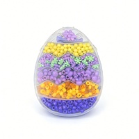 Kit de perles DIY en forme d'œuf de Pâques, ensemble de perles colorées en forme de poney avec fil pour la fabrication de bracelets et de bijoux pour enfants, cadeau artisanal