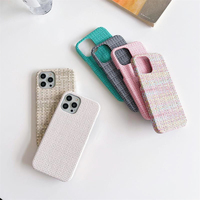 Nouvelle tendance : Coque de téléphone antichoc à motif tissé pour iPhone 15, 16, 17 Plus, Pro Max – Style féminin semi-enveloppant pour protection mobile