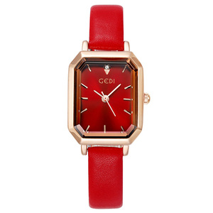 Reloj de Pulsera de Cuarzo para Mujer, Diseño Minimalista Retro, Correa de Cuero, Moda para el Trabajo, Modelo 13004 - Product Image 6