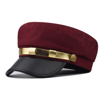 Béret Femme Automne Hiver, Petit Chapeau Octogonal en Métal Côté Court, Style Rétro Britannique, Casquette de Peintre