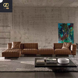 أريكة إيطالية فاخرة مصممة حديثًا مجموعة أرائك فيلا إبداعية شبه زاوية - Product Image 2