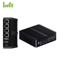 Mini PC N100, routeur pare-feu, 4 ports LAN 2.5G, 6 ports USB, ports RS232/RS485, ordinateur industriel sans ventilateur