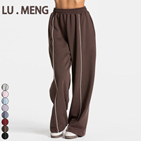 Vêtements pour femmes, vêtements de sport, athleisure, pantalons à jambes larges pour femmes, ensembles de survêtements color block, pantalons de survêtement amples