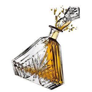 Ensemble de carafe à Whisky en cristal sans plomb, 700ml, avec 2 verres à Whisky à l'ancienne pour boisson chaude, pour Whisky, <span class=keywords><strong>Scotch</strong></span> ou vin - Product Image 4