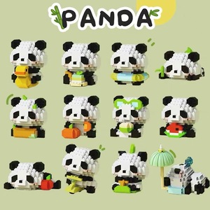 Set di Blocchi da Costruzione <span class=keywords><strong>Panda</strong></span> all'Ingrosso, Giocattolo Educativo DIY per Ragazze, Modello di <span class=keywords><strong>Panda</strong></span> in Mattoncini, Ornamento Decorativo, Regalo - Product Image 5