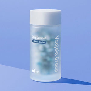 Emballage de supplément personnalisé de 150ml bouteille en verre <span class=keywords><strong>d</strong></span>époli pour capsule et pot en verre gommeux pour 60 pilules 90capsules emballage de bouteille de pilule - Product Image 5