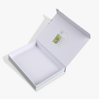 Boîte-cadeau magnétique de luxe personnalisée, emballage blanc, petites boîtes à fermeture magnétique avec un design classique de fleurs, de feuilles et de plantes