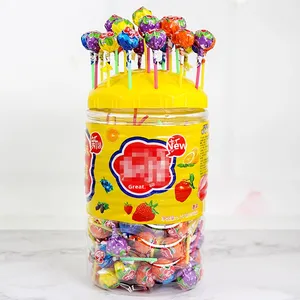 Creative 10g Tub Lollipops Bulk <strong>Fruit</strong> <strong>Hard</strong> <strong>Candy</strong> Children's Snacks Mint Sweet Strawberry Flavors <strong>Sugar</strong> - Product Image 1