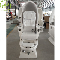 Excellent équipement de salon de beauté moderne, fauteuil de massage Shiatsu de luxe en forme d'œuf, fauteuil de manucure et de pédicure, siège vibrant, plateau de manucure