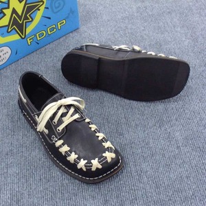 Mocasines de punta redonda 2025 para hombre, estilo nuevo de verano-otoño, zapatos derby de cuero genuino, zapatillas casuales de suela gruesa, a la moda - Product Image 3