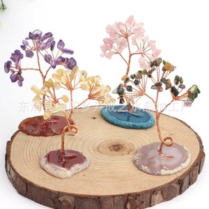 <b>Crystal</b> <b>Tree</b> Ornament Mini Decorative Craft For Home Decoration Gift Collection - Product Image 2