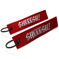 Porte-clés brodé personnalisé, motif créatif, lettre tissée, porte-clés équipe, étiquette brodée pour voiture et moto