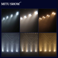 Mitushow 4*50W hangat putih dingin Parcan 200W permukaan 4 mata Zoom Led perjamuan cahaya Par lampu aula pernikahan pencahayaan