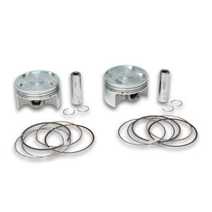Pareja de pistones forjados 4T sobredimensionados Ø 66,2 con pasador Ø 15 y 3 aros rectangulares para cilindro original - Product Image 1