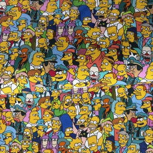 Tela <span class=keywords><strong>de</strong></span> Lona <span class=keywords><strong>de</strong></span> Algodón con Estampado <span class=keywords><strong>de</strong></span> <span class=keywords><strong>Los</strong></span> Simpson, Duradera y Personalizable, Sin Pedido Mínimo para Bolsas <span class=keywords><strong>de</strong></span> Mano - Product Image 3