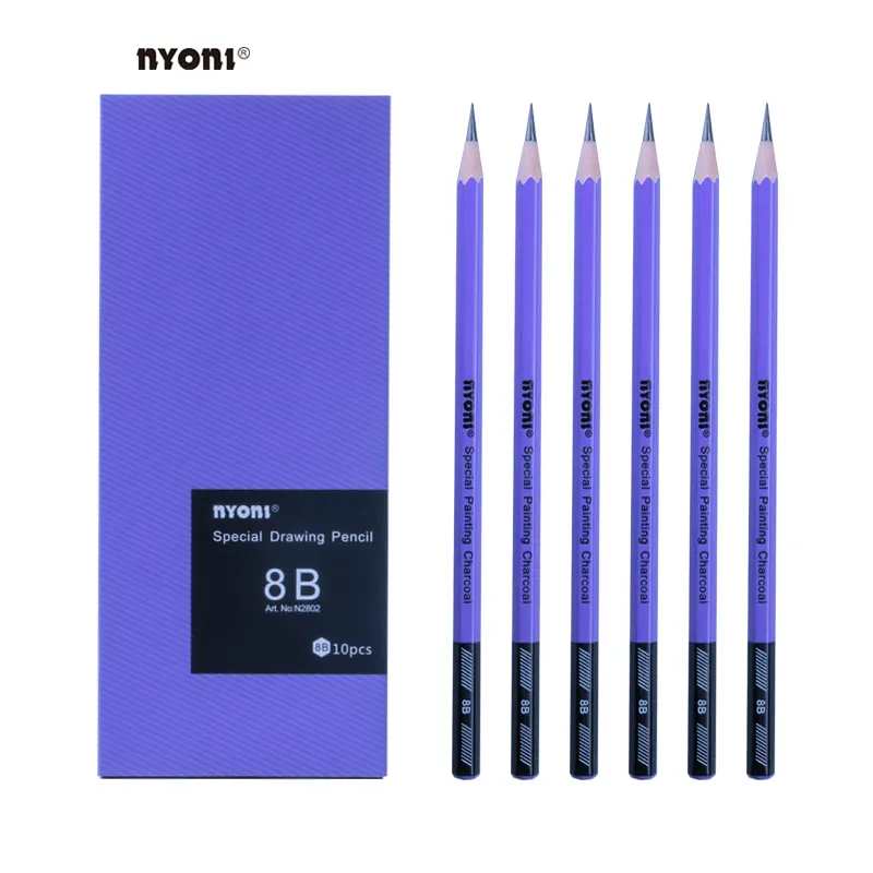 Набор профессиональных карандашей Nyoni N2802 8B 10B 12B для рисования