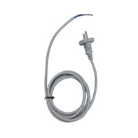 Cable de Alimentación Estándar Europeo de 2 Pines CEE 7/16 con Certificación ENEC H05VV-F 0.75mm2, Cable de Repuesto para Monitor de Computadora y TV, Blanco y Negro, OEM