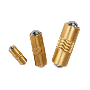 Hersteller liefern Messing, Edelstahl Feder kugel kolben Rändel einsatz Pin Double Ended Spring Loaded Ball Lock Plunger/