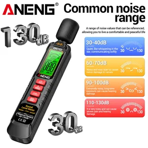 Sonometre numérique portable ANENG GN102, sonomètre audio, mesure du niveau sonore ambiant 30-130dB, sonomètre anti-vent, mesure du niveau en décibels - Product Image 2