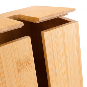 Porte-<span class=keywords><strong>papier</strong></span> hygiénique en bambou pour salle de bain Conteneurs de stockage debout Porte-rouleau Boîte de <span class=keywords><strong>rangement</strong></span> pour <span class=keywords><strong>papier</strong></span> de soie Grande capacité - Product Image 4