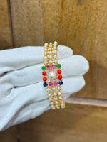 Bracelets à breloques en laiton faits main de Jaipur avec perles d'imitation, bijoux indiens mignons pour femmes, cadeau, fournisseur OEM Bhargavi EMOTION