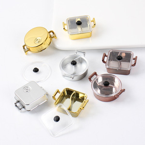 <span class=keywords><strong>Casa</strong></span> <span class=keywords><strong>de</strong></span> <span class=keywords><strong>muñecas</strong></span> Mini olla caliente vacía accesorios DIY hecho a mano comida jugar olla caliente accesorios Guojia olla <span class=keywords><strong>de</strong></span> cocina - Product Image 3