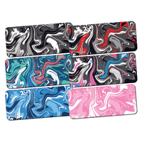 Tapis de bureau abstrait noir blanc encre vagues liquides tapis de souris de jeu étendu grand 31.5 "x 11.8" grand tapis de souris avec base antidérapante