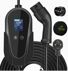 Nouveau chargeur EV portable standard UE 7 kW à courant réglable, pistolet de charge Type 2 avec écran LCD - Product Image 4