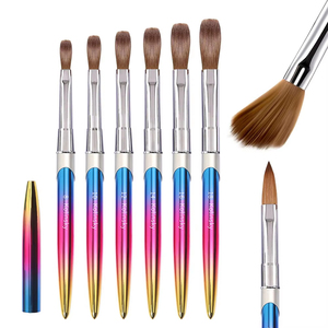 Pinceau à ongles Kolinsky, stylo de manucure, pinceau pour gel, pinceau pour nail art, pinceau 3D pour acrylique liquide, poudre, gel de sculpture, liner pour dessin - Product Image 1