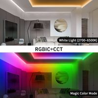 1428LED RGBIC + CCT COB Pixel Strip USB Programmable Rainbow Dream Color SPI Smart WS2811 Guirlande Lumineuse Adressable Néon