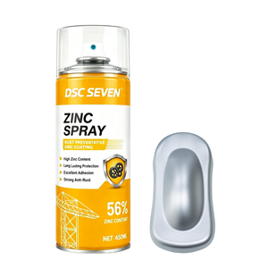 Peinture aérosol galvanisée à froid en gros, 450 ml, anti-rouille, revêtement d'entretien général pour surfaces métalliques, <span class=keywords><strong>bois</strong></span> et plastique - Product Image 6