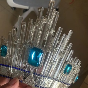 เครื่องประดับผมนางงามแบบราชินีแห่งจักรวาลมงกุฏคริสตัลใสขนาดใหญ่ประดับมงกุฎสำหรับงานแต่งงานคอสเพลย์ - Product Image 4