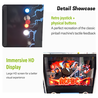 Borne d'arcade commerciale avec écran HD, éclairage RGB, accepteur de pièces, boutons physiques, multi-jeux, anglais, 2 joueurs