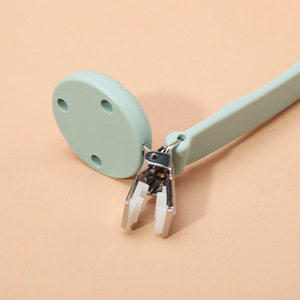 Chaîne de sucette en silicone pour bébé, clip anti-perte, sucette de dentition pour 0-12 mois, forme de cœur, calibre standard, sans BPA - Product Image 3