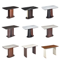 Meubles de salle à manger de haute qualité, table de salle à manger en bois et pierre, design moderne et luxueux, robuste et durable, pour hôtel