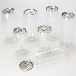 Plastic Cans With Logo Low Price High Quality Plastic Can Soda Drinking Bottle With Aluminum Customized PET Cans