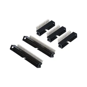 Denentech customised manufacturer 2.54mm pin header dual row right angle dip male pin header connector