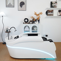 Fauteuil de massage électrique automatique pour le corps entier avec bol en céramique, lit de spa pour lavage des cheveux et thérapie capillaire