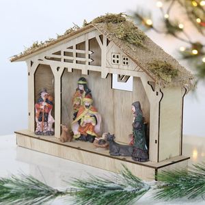 Productos en Oferta, Figuras de Natividad LED de 8L con Luz Blanca Cálida, Decoración Navideña con 2 Pilas AA, IP20 - Product Image 4