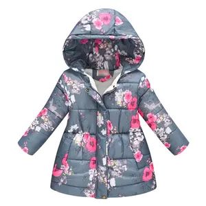 Ensemble de vêtements à capuche pour petite fille, en coton épais, vêtements d'extérieur, pour le ski, veste d'hiver,