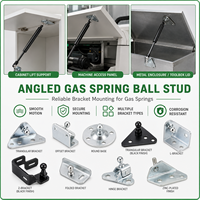 Support de fixation à rotule pour vérin à gaz 10 mm, plaque en L à angle plat pour vérin de levage, mobilier, automobile, camping-car