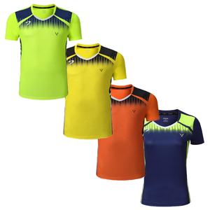 Pista y campo suave secado rápido Tenis de Mesa Jersey manga corta equipo camisetas colores neón venta al por mayor alta calidad - Product Image 1