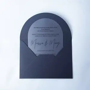 Oem Perfect Printing inviti di nozze invito acrilico di lusso carta di nozze